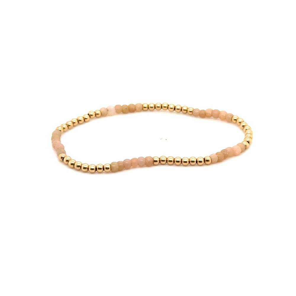 Enewton Hope Unwritten 14kt Gold Filled Peach Moonstone Stretch Bracelet 5.5in